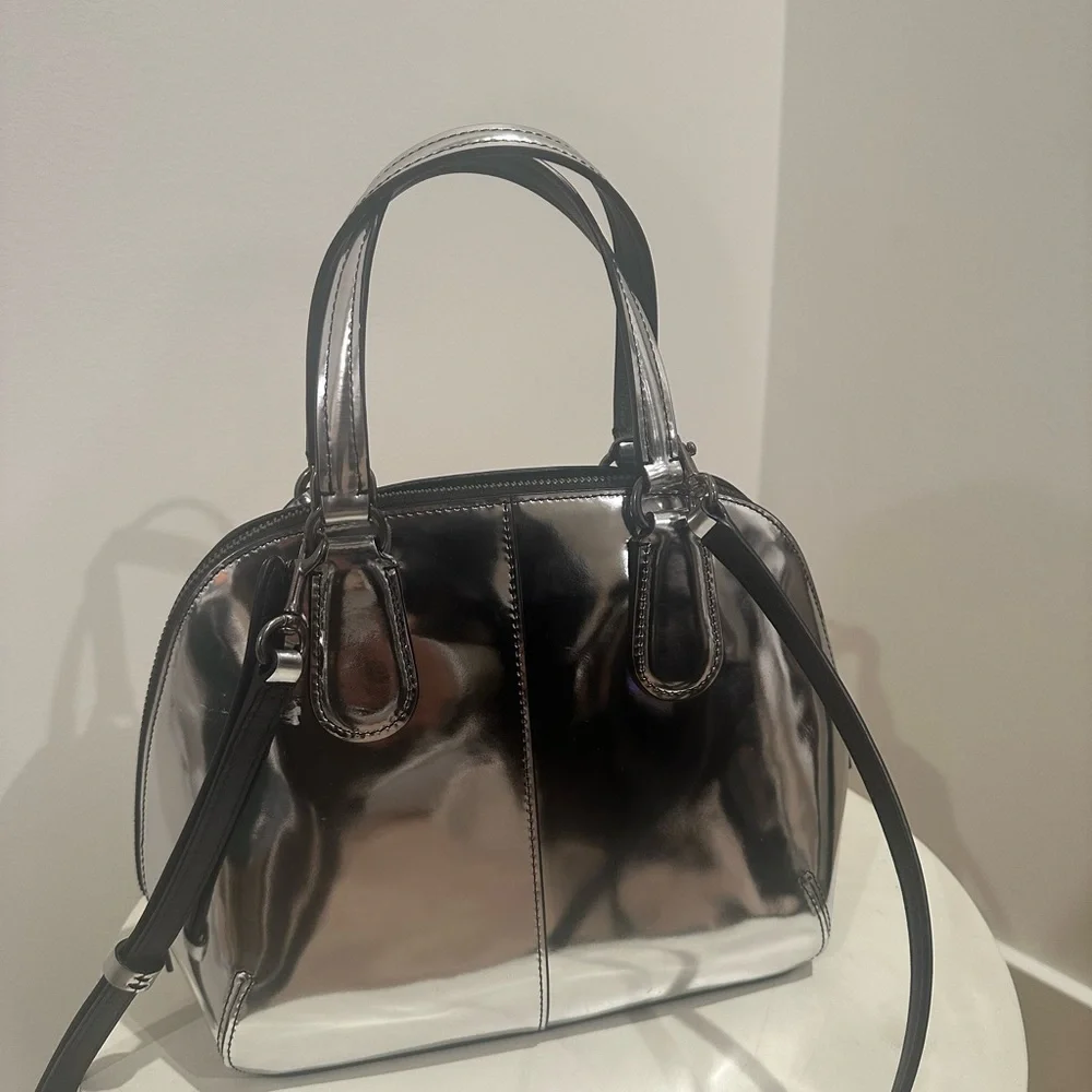 Coach Prince Street Mini Satchel - Mirrored Metallic - Picture 3 of 6